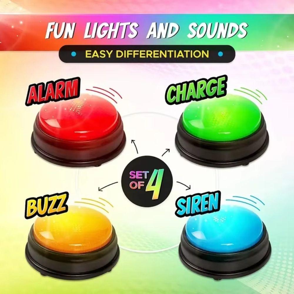 Answering Game Buzzer Lights & Sounds Buzz Buttons Engaging Learning Answer Buzzers  Kids or Adults