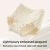 Large Size Female Summer Light Light Luxury Relief Mulberry Silk Bacteriostatic Crotch Breathable High Waist Triangle Briefs