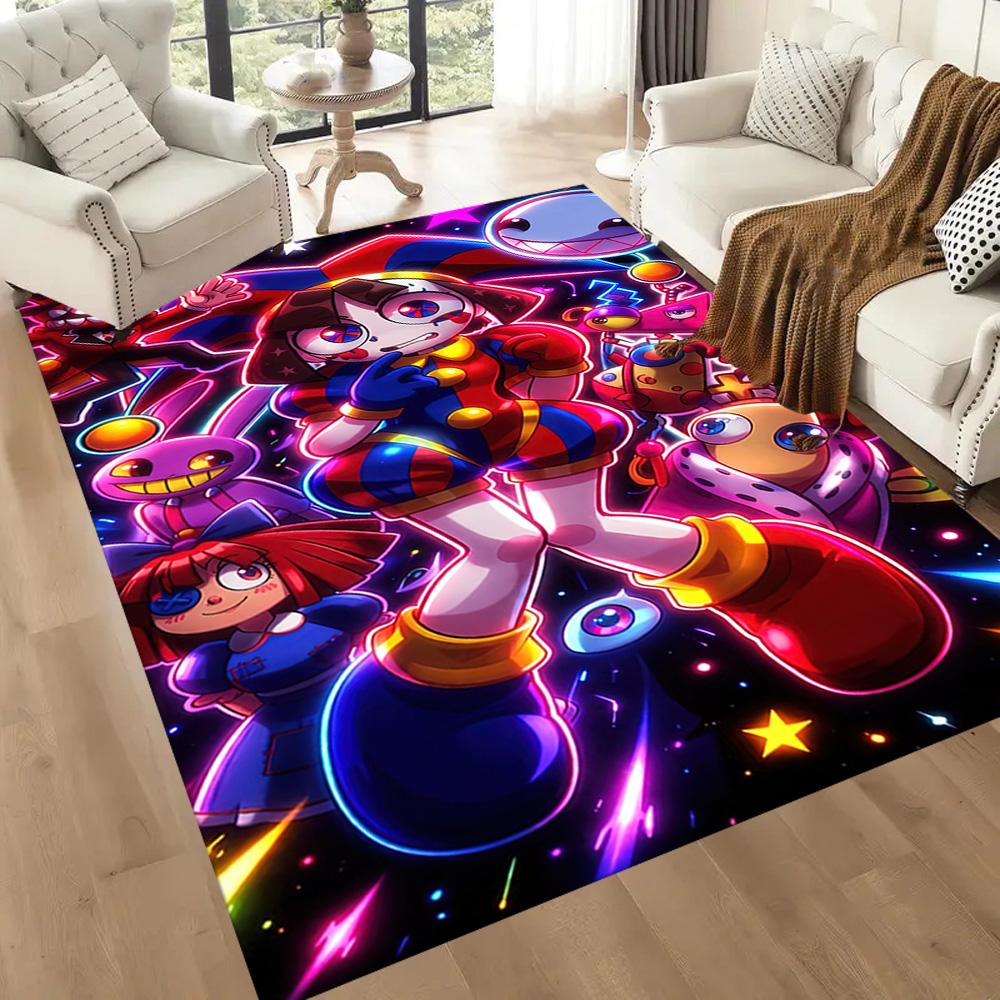 Digital Circus Floor Mat Design for Foyer Kitchen Game Room Dormitory Antislip Carpet Decorate Offices Perfect Gift for Women/Men