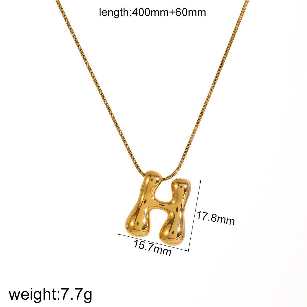 Personalized Gold Stainless Steel Letter Necklace With Diy Name Pendant For Men Women