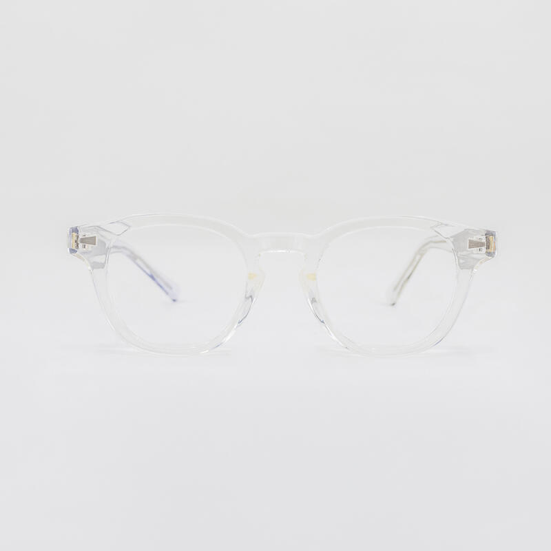 SBKA Ted2-C03 Clear Horn-Rimmed Glasses Frame (Blue Light Blocking)