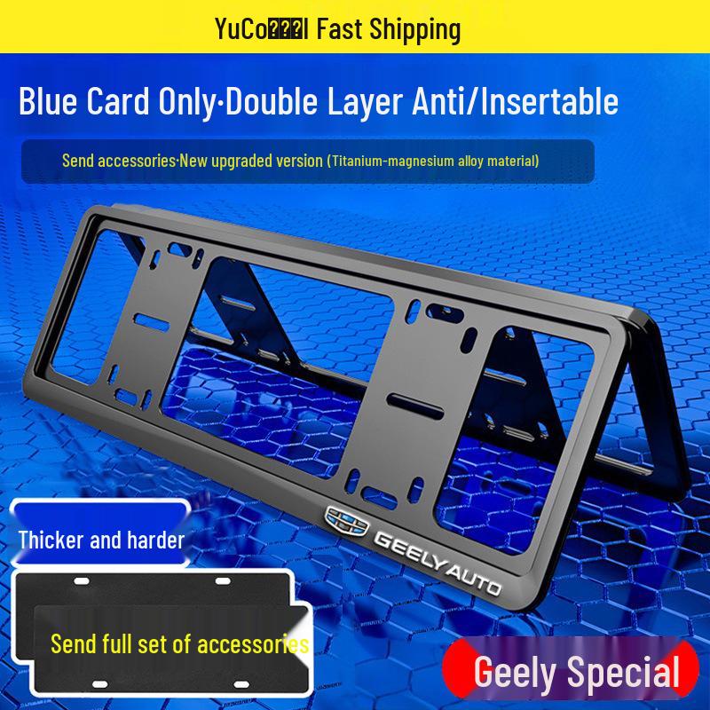 Rám registrační značky se vzorem z hliníkové slitiny s uhlíkovými vlákny pro vozidla s novým zdrojem energie