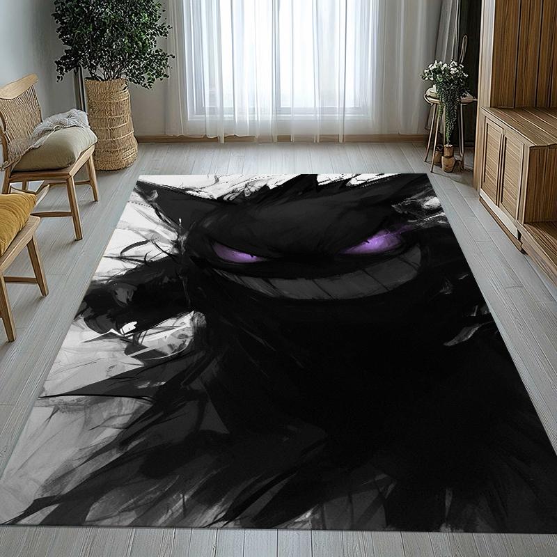 Gengar Pokemon Cartoon Ectoplasma Living Room Non-Slip Area Rug Soft Carpet for Bedroom Kids Playroom Sofa,Home Decor Doormat