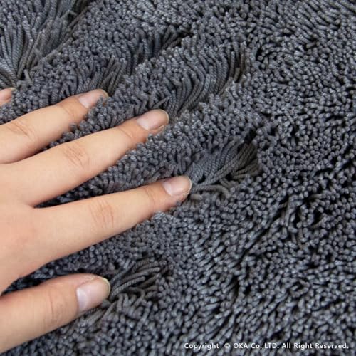 OKA Trockenware D Natur Toilettenmatte, Normale Größe (Ca.. 65cm x 65cm), Grün (Trocken, Saugfähig, Schnelltrocknend, Antibakteriell, Geruchsresistent, Waschbar