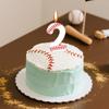 Baseball Themed Birthday White Number0-9 Candles, Boys Girls Kids Happy Birthday Cake Topper Reunions Theme Party Supplies Gifts