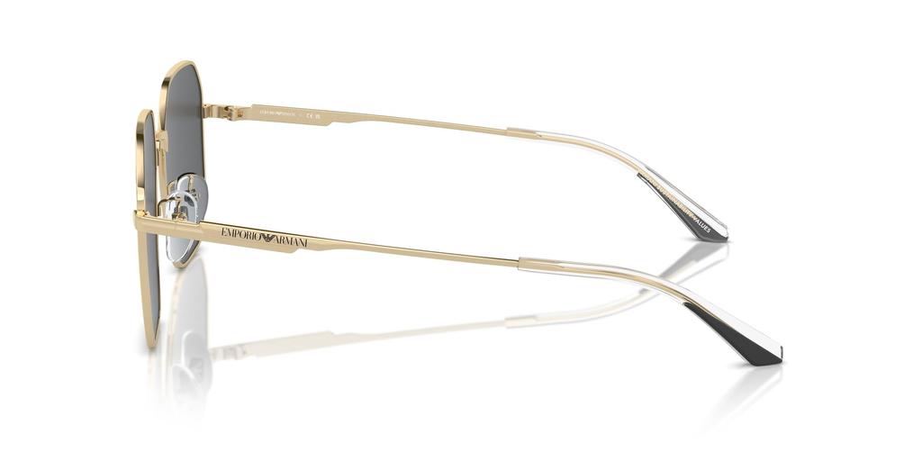 Emporio Armani EA2154D Glänzendes Blassgold Größe 57 Herren-Sonnenbrille,