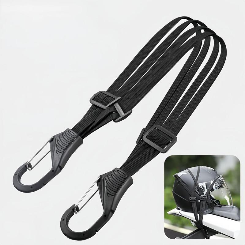 SEAMETAL Universal Elastic Strap with Hooks 4-Claw Motorcycle Luggage Net Helmet Rope Adjustable Cargo Tie Down for Bike Bicycle ATV Moto