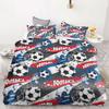 Cartoon Duvet Cover Set Football Graffiti 3D Soccer Ball Bedding Set For Boys Teens Sports Theme Bed Linen With Pillowcases