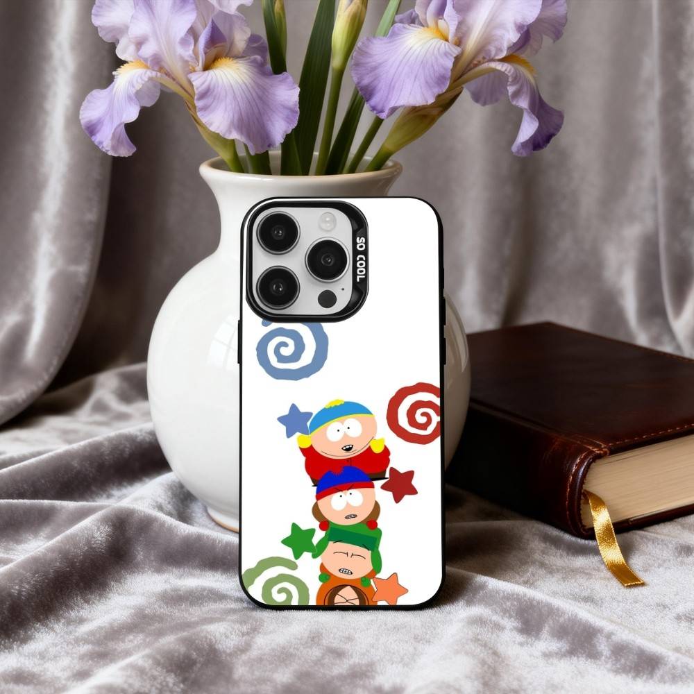 

C-Cartoon S-South-H P-Park-S Phone Case For iPhone17,16,15,14,13,12,11 Plus,Pro Max Black Candy silver phone case iPhone16plus