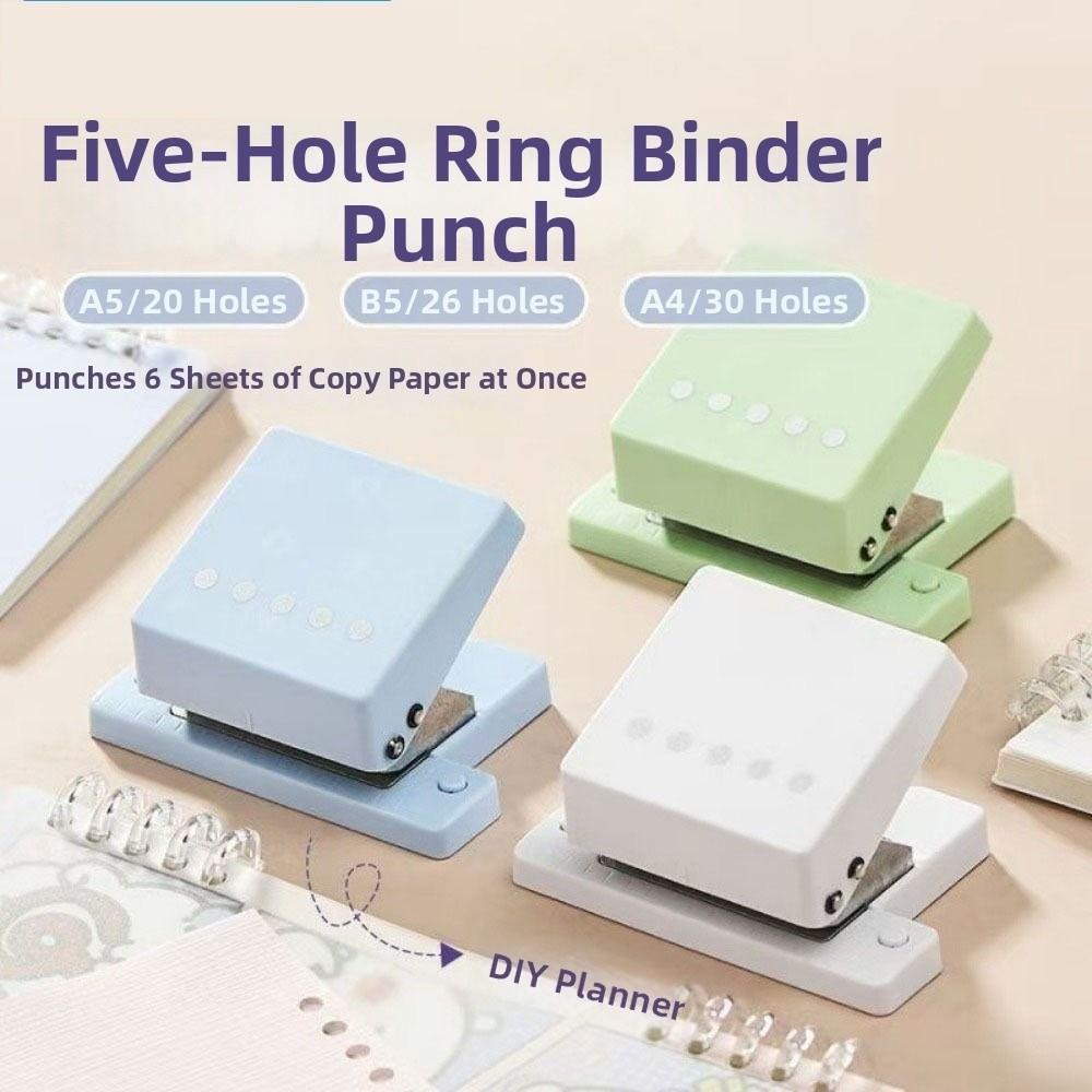Anti Slip 5 Hole Puncher DIY Paper Punch Portable Loose Leaf  Book Page Stitcher  Planners