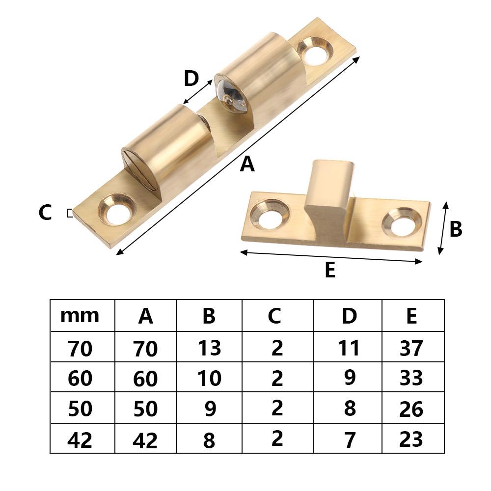 1Set Door Lock Door Touch Latch Cabinets Interlock Switch Chassis Cabinet Locker Brass Door Buckle With Screws Furniture Fitting