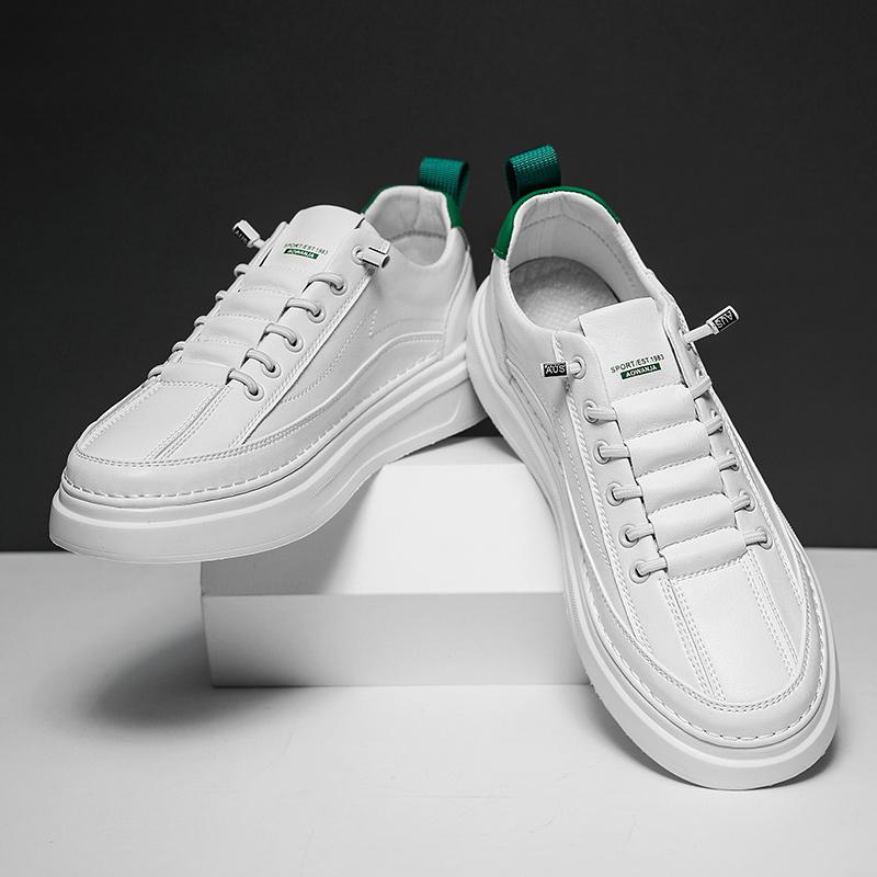 Fashion Hot Sale Men's Leather Casual Shoes Soft Sole Lace-up Oxford Shoes Handmade Male Tenis Masculino New Design Skateboard Footwear