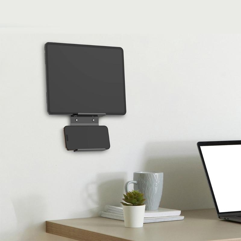 Metall-Handy-Wandhalterung Halter Platzsparendes Design Breite Kompatibilität für Geräte bis 22 mm für Küche Badezimmer Büro