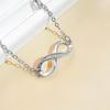 High-quality Hot-selling Micro-inlaid Zircon Infinite Loop 8-character Bracelet Simple Hollow Peach Heart Love Chain Jewelry