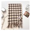 Korean Style Thick Warm Checkered Scarf Women Winter Neck Shawl Wrap