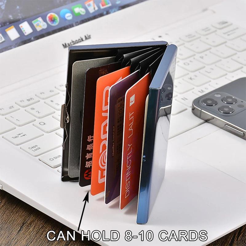 Rfid Business Credit Card Holder Men Women Minimalist Wallet Aluminium Bank Cardholder Case with Money Clip Designer Porte Carte