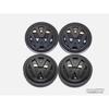 MODIFIX-CO-UK VW Mattschwarze Leichtmetallfelgen-Mittelkappen 4 Stück VW Golf MK7 Passat Tiguan 66mm