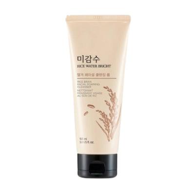 The Face Shop Rice Bran Bright Cleansing Foam 150ml – Korean Skincare, Gentle Exfoliating Face Wash