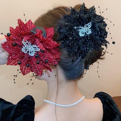 Hochwertige Acrylplatte Haarspangen Rutschfeste Haarklammer Plattenhaarklammer Mädchen Tägliche Haaraccessoires Schmetterlings-Haarspange