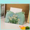 Van Gogh Oil Painting Tissue Box Holder With Leather Material For Home And Car Decor