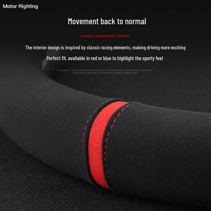 Suede Steering Wheel Cover for WEY Weipai VV5 VV6 VV7GT, Tank 300 - Genuine Leather Grip