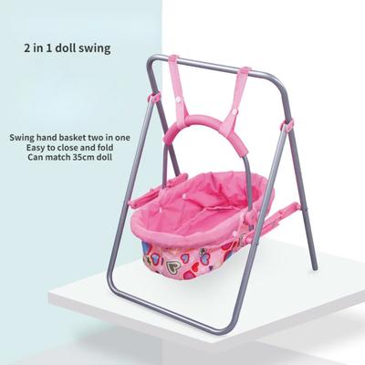 Simulation Baby Two-in-one Doll Swing Basket Toy Cradle Over The Home Doll Cradle Doll Swing Children's Toys and Gifts