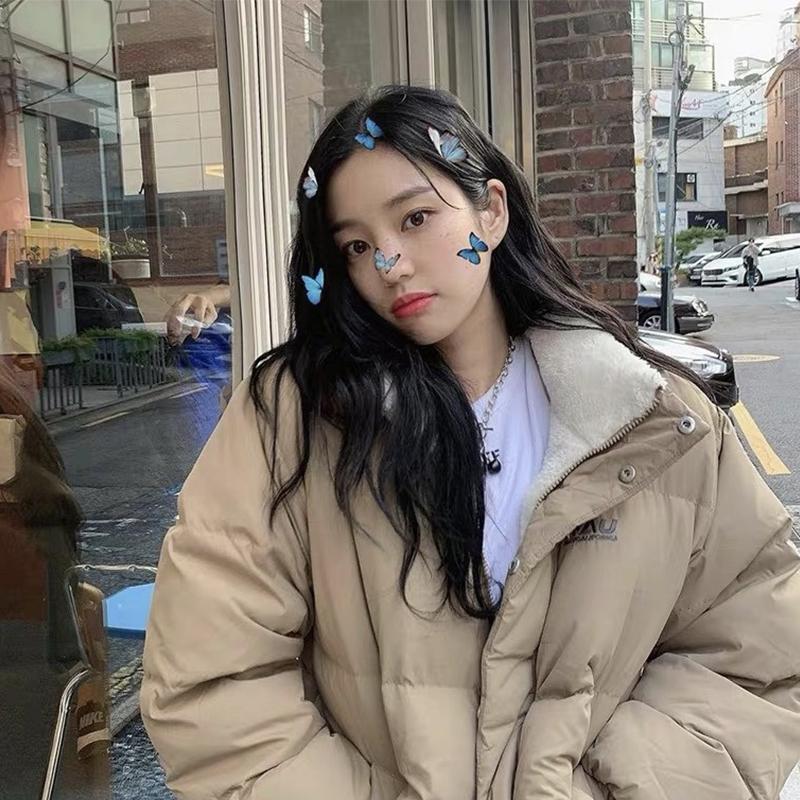 

Зимняя куртка Bread, женская двусторонняя куртка цвета хаки, мешковатая удобная куртка, утепленная женская стеганая куртка, верхняя одежда S хаки