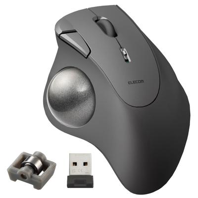 Elecom Wireless Trackball Mouse IST Wireless 2.4GHz Bearing Support Thumb Operation 36mm Ball 5 Buttons Windows Mac Chromebook Black M-IT11DRBK