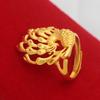Gold Shop Same Style 9999 24K Real Gold Women'S Gold Ring With Opening Golden Peacock Phoenix New Gift Exquisite Luxury Jewelry