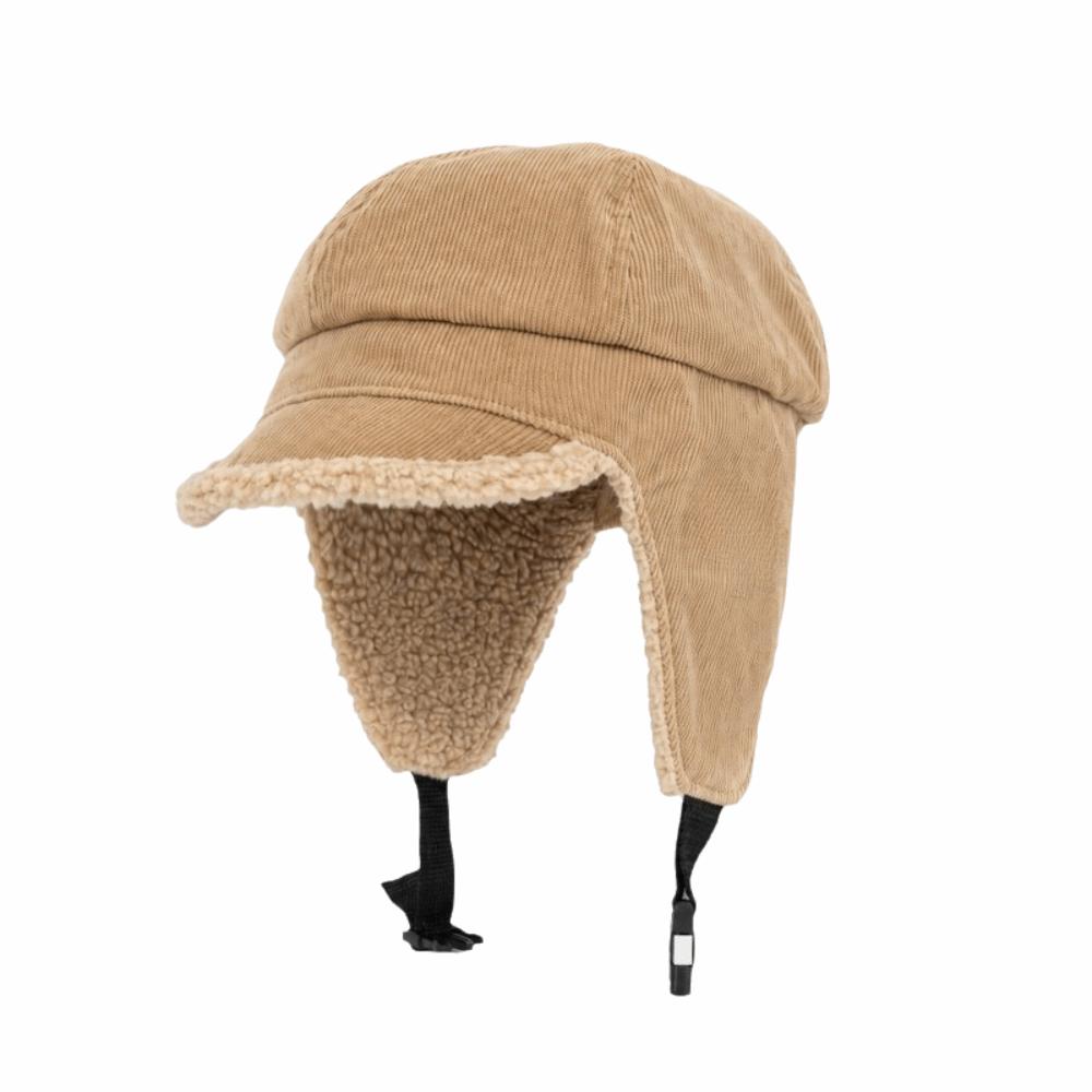 Plush Cold-Proof Ear-Covering Hat Fleece-Lined Thick Windproof Ski Hat Motorcycle Hat Winter