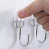 Strong Adhesive Wall Hooks Transparent Door Wall Hangers for Kitchen Bathroom Organizer Storage Hook Towel Clothes Key Holder