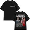 Rapper Anuel AA Real Hasta La Muerte Tour 2026 Summer New Album TShirt Hip Hop Gothic TShirt Short Sleeve TShirt
