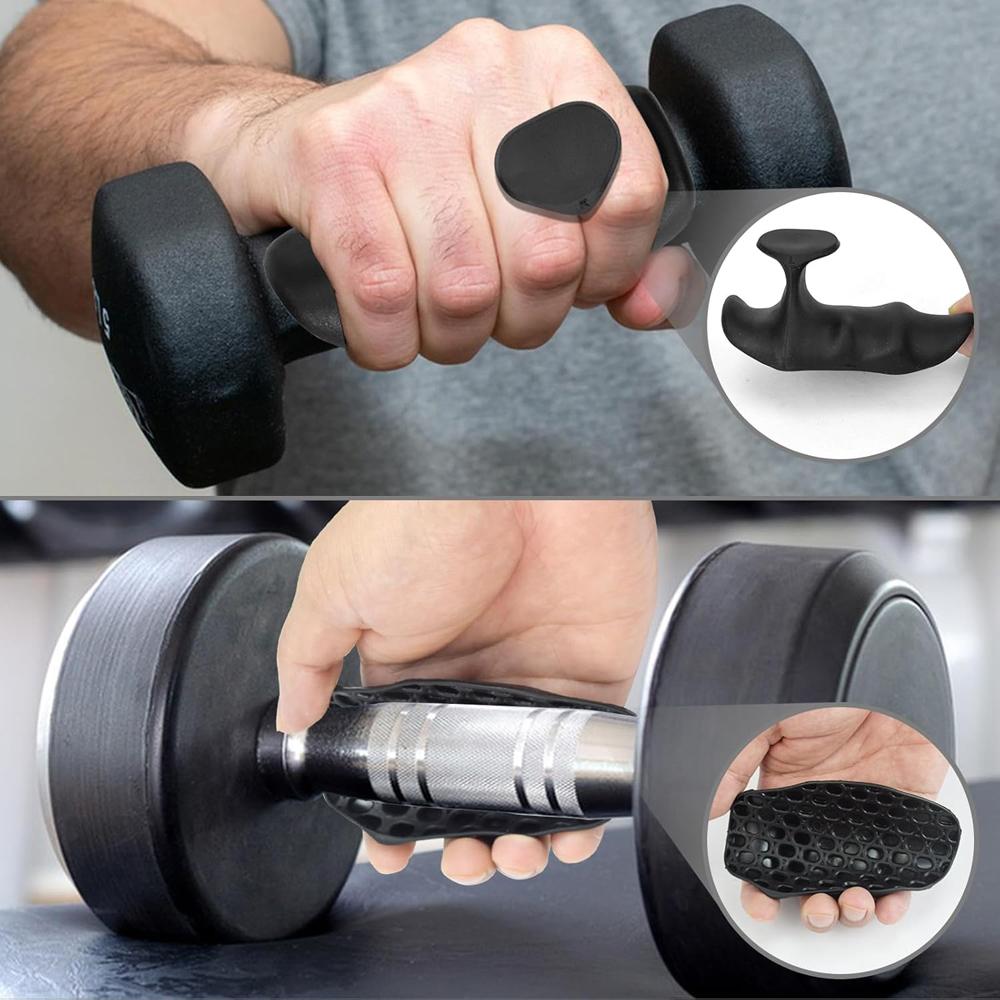 Anti Slip Weight Lifting Grips Pull Ups Gym Training Unisex Ergonomic Rubber Hand Protector Strengthener Handle Gloves