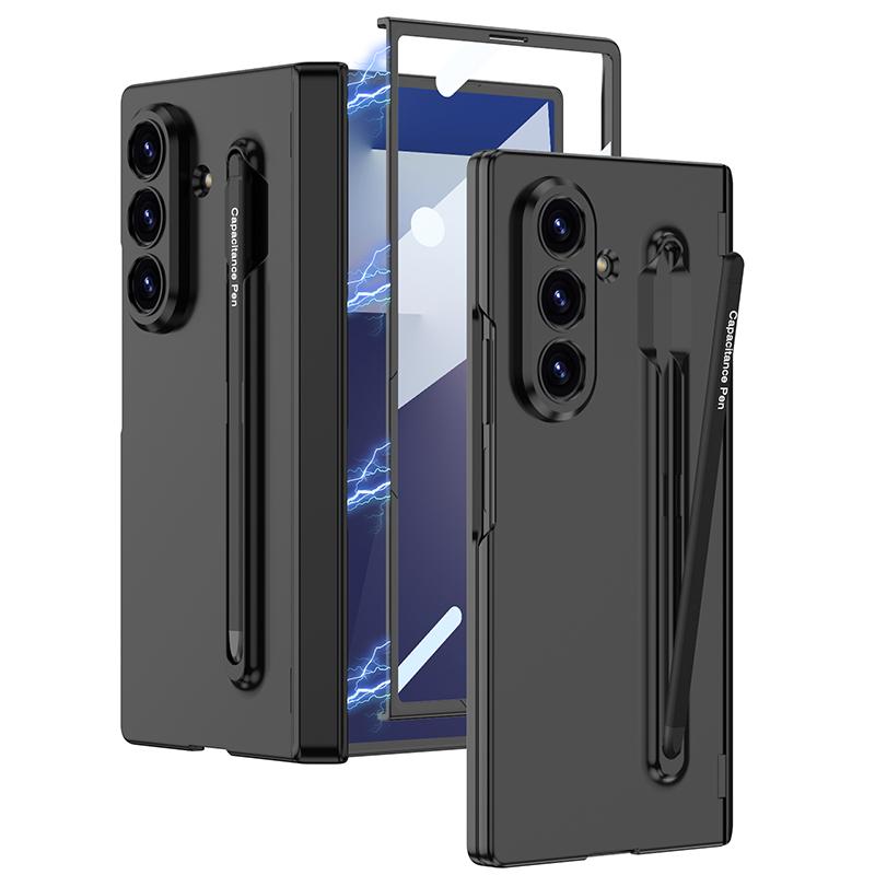 For Samsung Galaxy Z Fold 7 Case Hard Business With Middle Hinge Pen Protective Back Cover Case For Samsung Z Fold7 Phone Shell