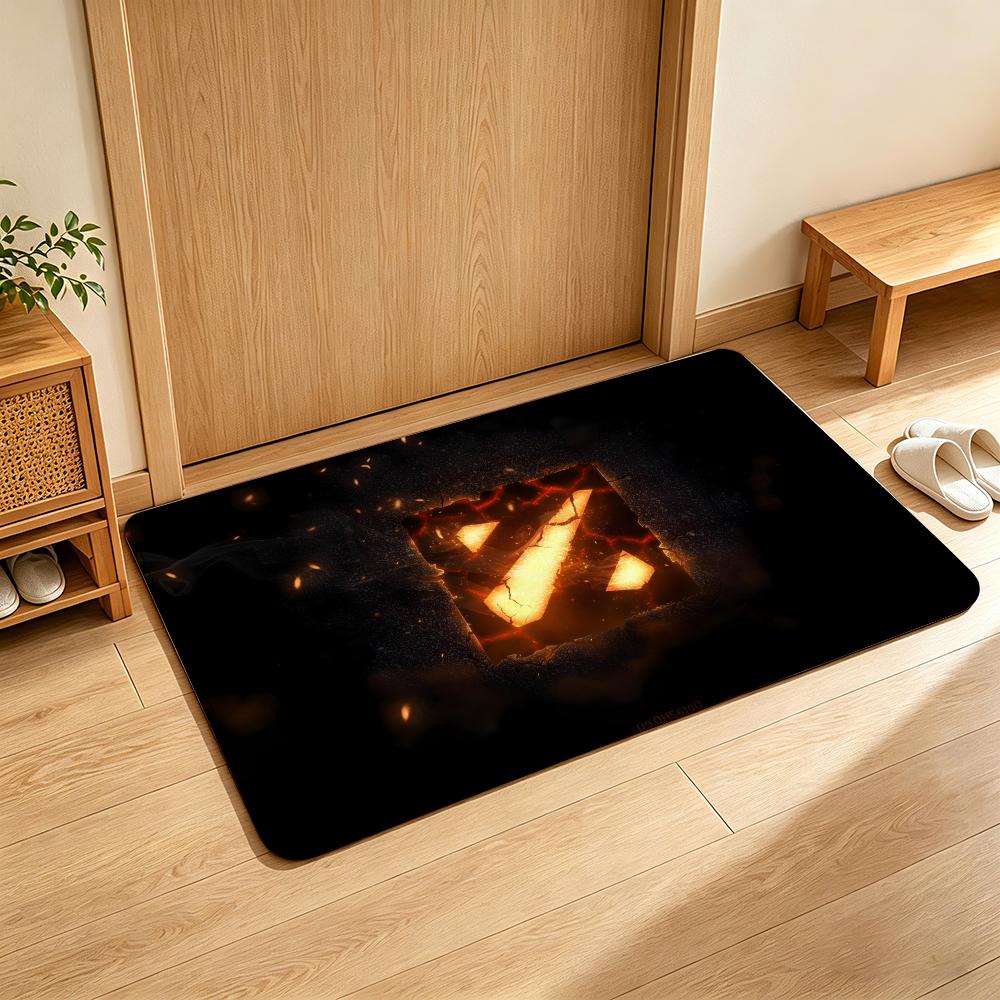 Game D-Dota2 Floor Mat Soft Flannel Floor Mat Suitable for Entryways, Living Rooms, Bedrooms, and Bathrooms