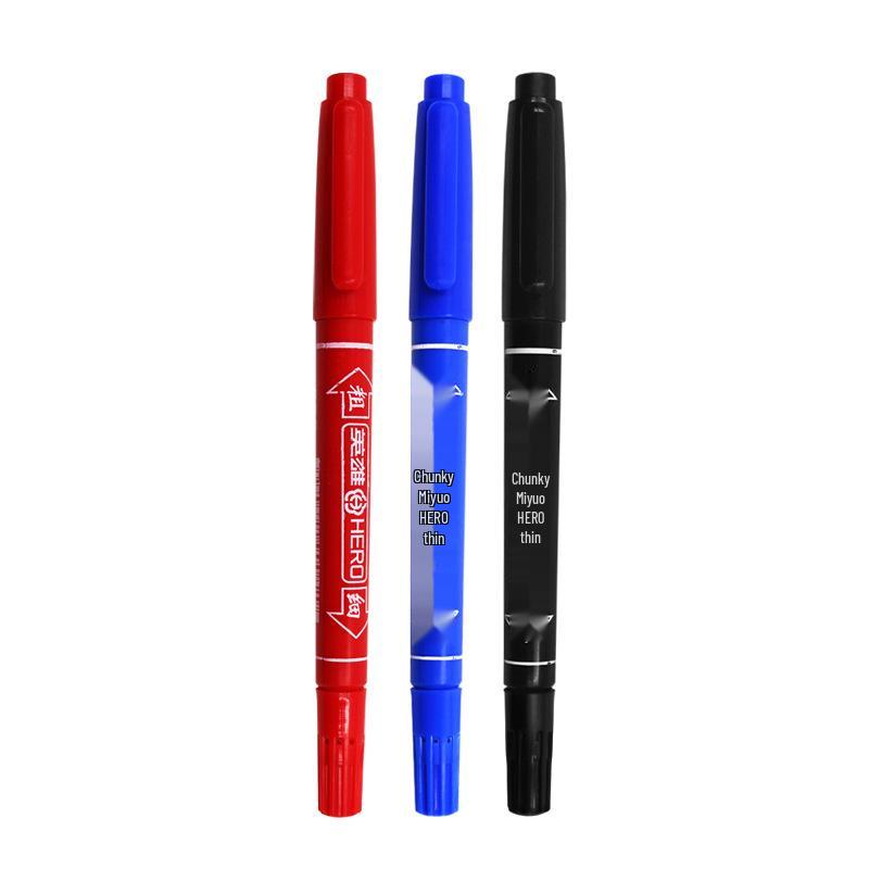 Hero 883 Double-Headed Erasable Water-Based Marker Pen for Kids Drawing and Outlining синий
