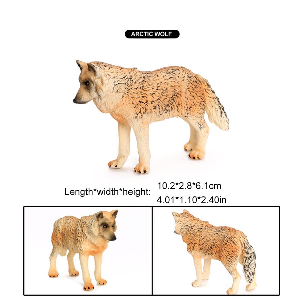 Wolf Figurines Set Realistic Wolf Family Figures Educational Toys Cake Toppers for Kids Aged 3 Years Old and U