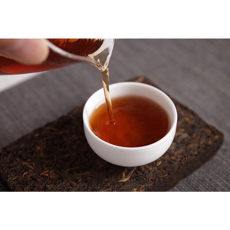 Чай Юннань Пуэр Мэнхай приготовленный 250г Imperial Tribute Golden Brick — фото 10