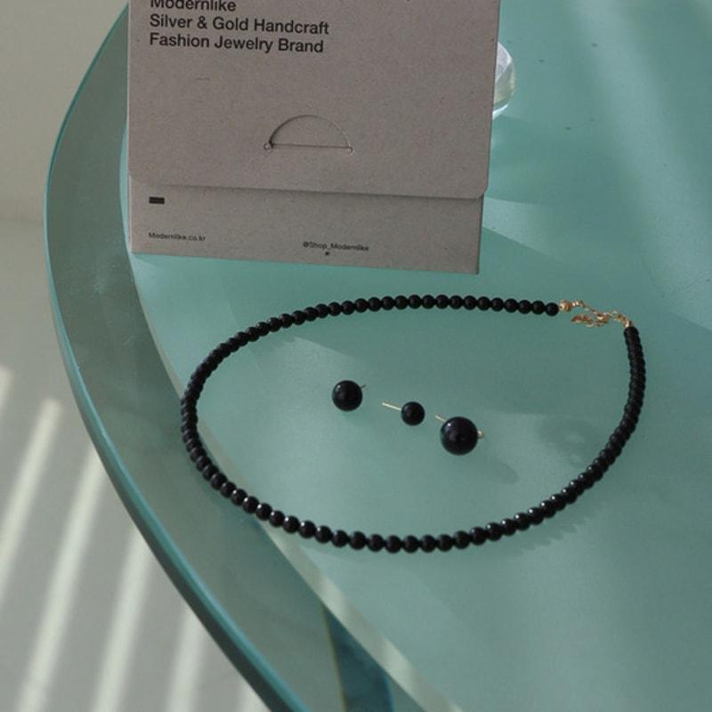 modernlike 14k gold onyx black earrings