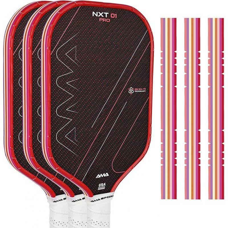 AMA SPORT Padel Racket Edge Guard 3-Pack Wear-Resistant Scratch-Proof Pro Training Match