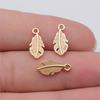 Feathers Leaf Nature Charm Antique Bronze Zinc Alloy Jewelry Making Supplies Bracelet Making Style Pendants