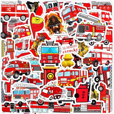 10/25/50 Stück Feuerwehrwagen Graffiti Aufkleber Feuerwehrmann für Scrapbook Koffer Wasserflasche Telefon Laptop Auto Skateboard