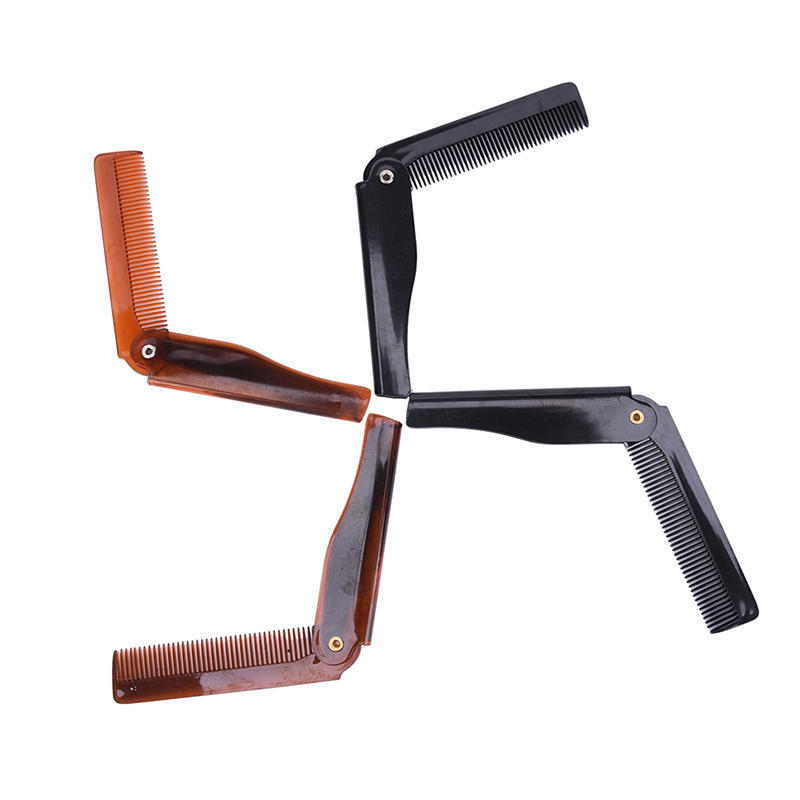 1 Pcs Foldable Hair Comb Pocket Clip Hair Moustache Beard Comb Hair Styling Tool