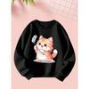 Girls' Sweatshirt Girls' Round Neck Sweatshirt
