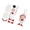 Adorable Rabbit Keychain DIY Craft Set With PU Leather Craft Accessory For Distinctive Purse Decorations