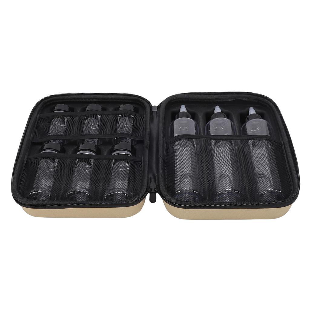 Condiment Container Set Seasoning Container Kit, 100ml, 150ml, 300ml PET Bottles, EVA Storage Bag, Portable, Leakproof for Camping
