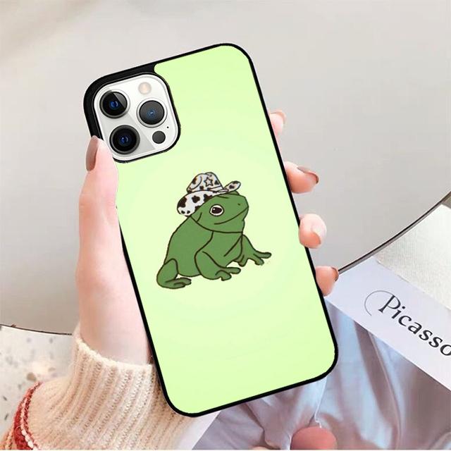 Cute Cartoon Frog Phone Case For iPhone 17 Air 14 13 12 16Pro Max 15  Plus Max Cover Shell Coque