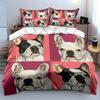 French Bulldog Pop Art Bedding Duvet Cover Set Duvet Cover Pillowcases  (1*Duvet Cover 2*Pillowcases, Without Duvet Insert)