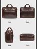 Men's High-End Genuine Leather Briefcase, 17-Inch Cowhide Business Bag
