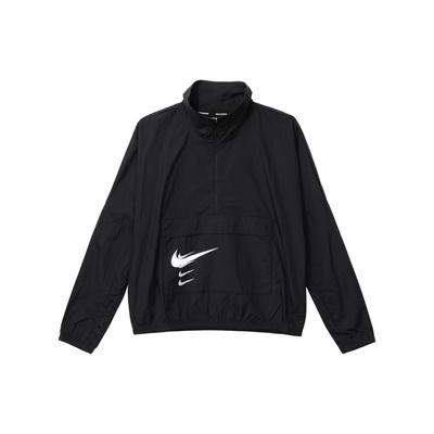 Swoosh Run Logo Print Running Half-Zip Jacket Women Jackets Black DJ0925-010